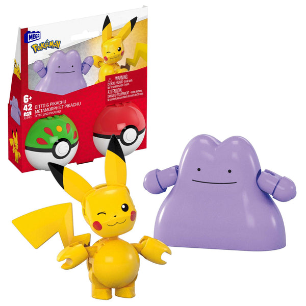 MEGA Pokémon Poké Ball Byggsats – Pikachu & Ditto 2-pack 