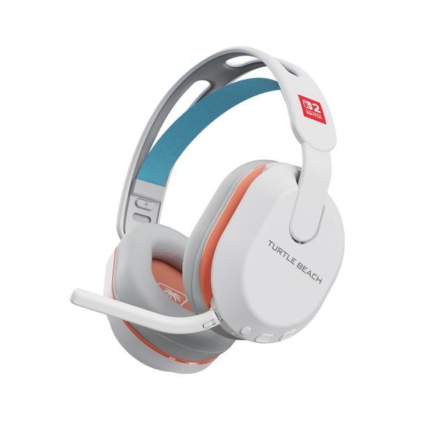 Turtle Beach Stealth 500 – Switch 2-headset, hvid – Hvidt Switch 2-headset på mørk baggrund