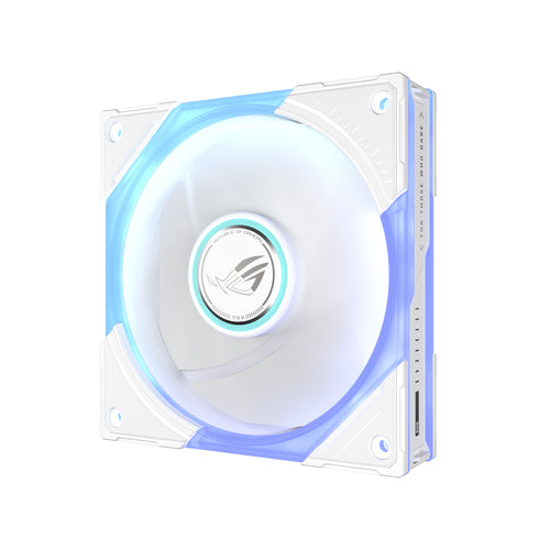 ASUS ROG Eurux GR120 ARGB Fan White Single Pack – set skråt fra siden