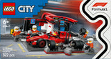 LEGO 60443 City F1 Pit Stop with Pit Crew and Ferrari Racer, Construction Toy LEGO