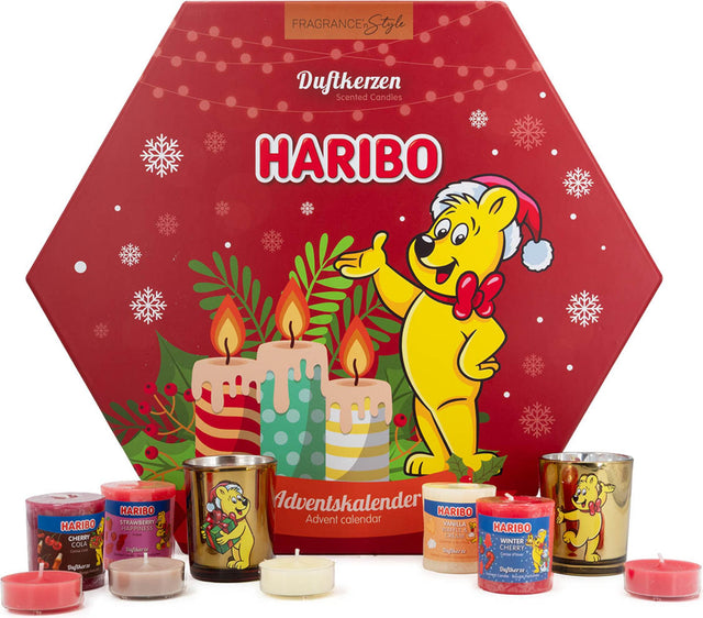 HARIBO Votives & Teelichter 2025 – julekalender med duftlys