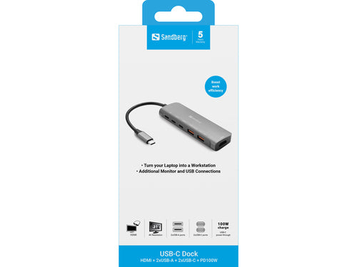 USB-C Dock HDMI + 2xUSB-A +