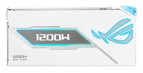 ASUS ROG Thor 1200P3 White Gaming E – 1200 W PSU – OLED-display og RGB-lys