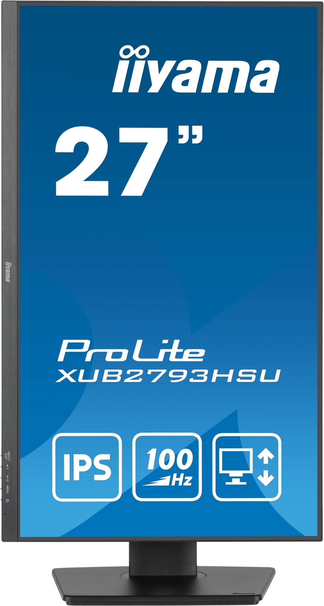 iiyama ProLite XUB2793HSU-B6 27 1920 x 1080 (Full HD) HDMI DisplayPort 100Hz Pivot Skærm Iiyama