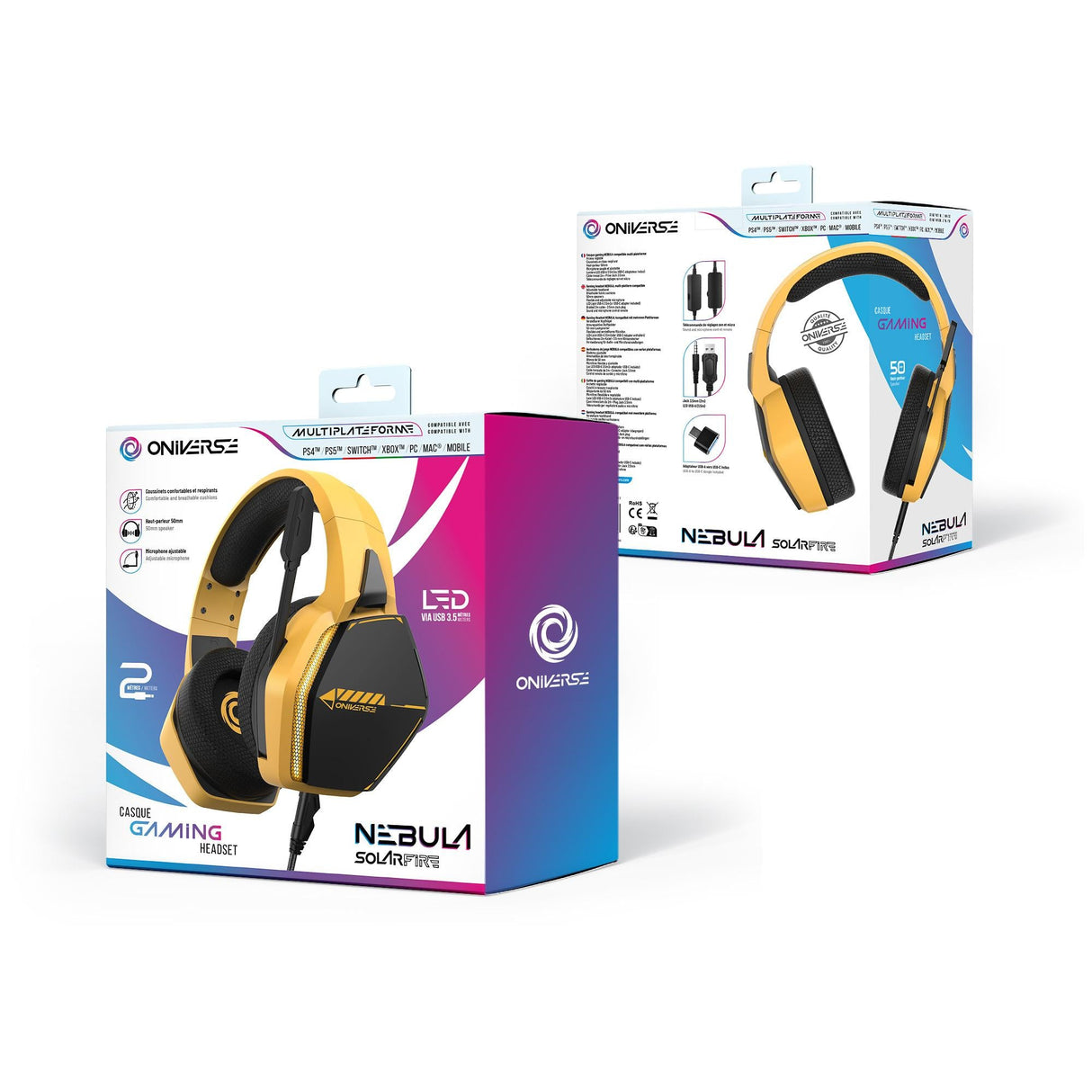 Oniverse Gaming Headset Nebula - Solarfire Yellow ONIVERSE