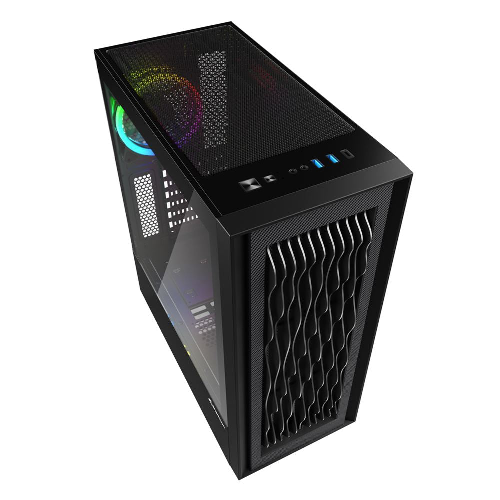 Sharkoon RGB WAVE, pc case (black, tempered glass side panel) Sharkoon