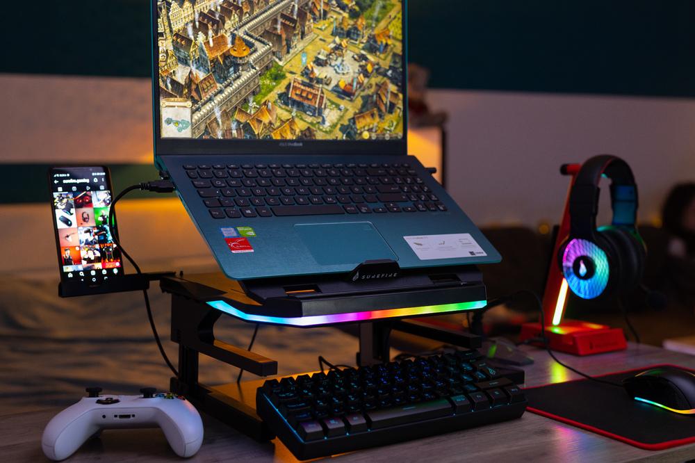 SUREFIRE - Portus X2 Multi-Function Foldable Stand with RGB Surefire