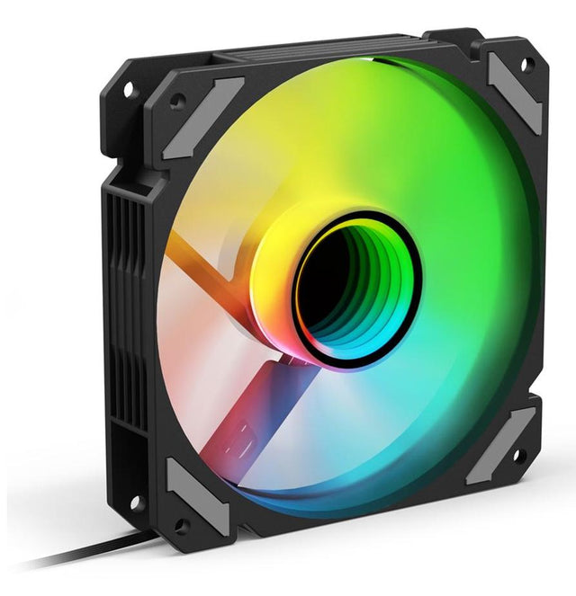 Sharkoon SHARK Mirror RGB PWM Reverse Black 120mm Infinity Mirror ARGB Reverse Blade PC Case Fan Sharkoon