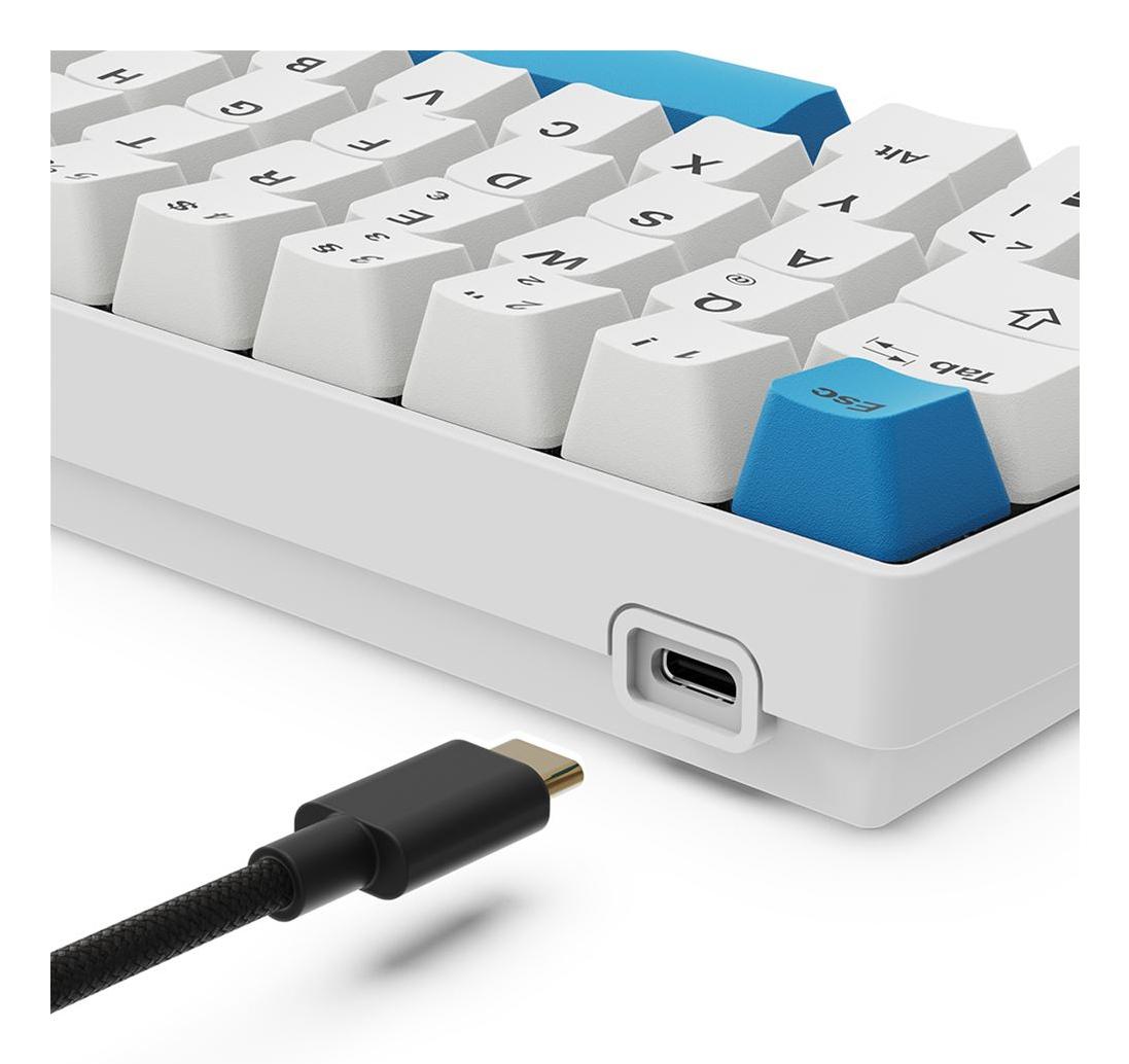 Sharkoon SKILLER SGK50 S4 Gen2 PBT (white, DE layout, Gateron G Pro 3.0 Yellow) Sharkoon