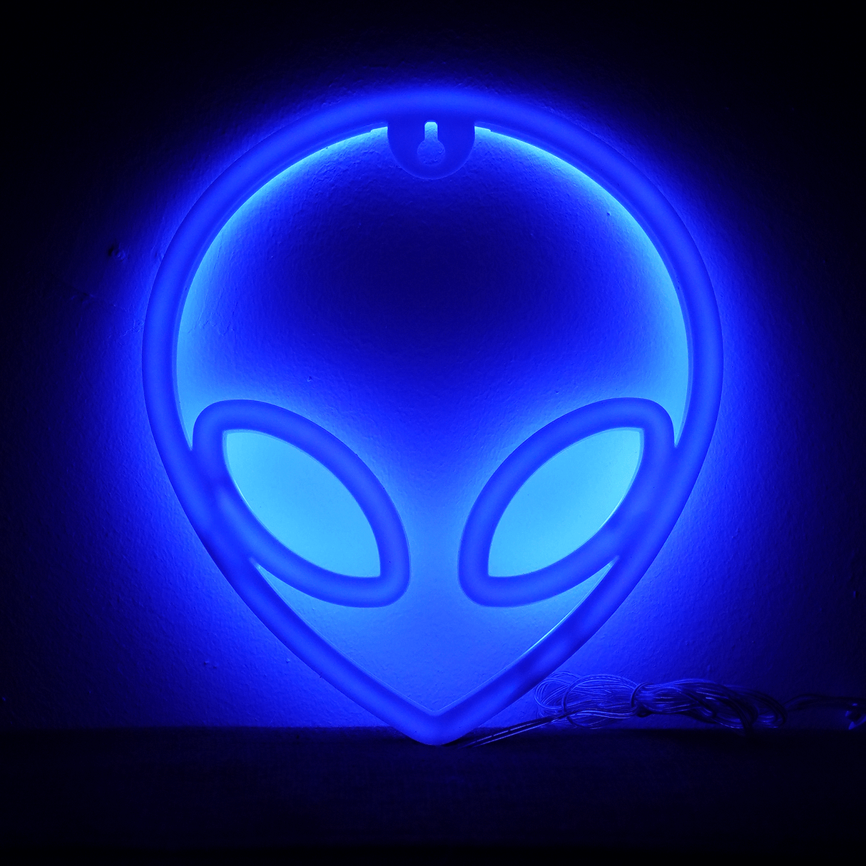 Alien Neon LED Lampe Blå Geekd