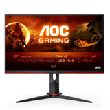 AOC Gaming Q27G2U/BK 27 2560 x 1440 HDMI DisplayPort 144Hz Pivot Skærm AOC