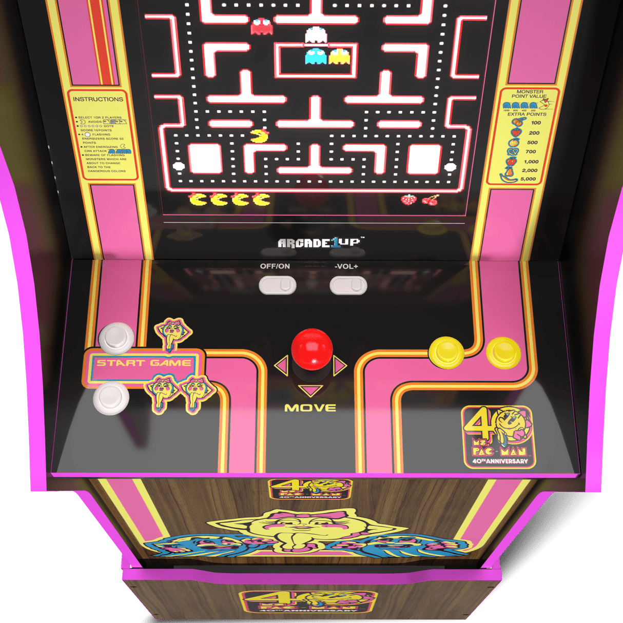 ARCADE 1 UP MS. PAC-MAN 40TH ANNIVERSARY ARCADE MACHINE Arcade1Up