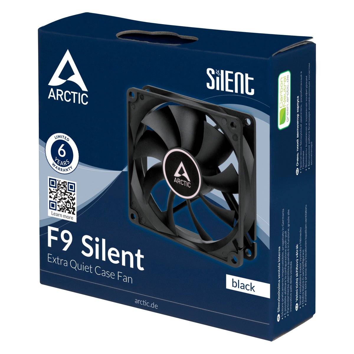 ARCTIC F9 Silent Fan 1-pack Sort 92 mm ARCTIC