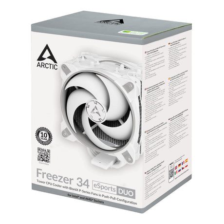 ARCTIC Freezer 34 eSports DUO Processor-køler 1-pack Grå Hvid 120mm ARCTIC