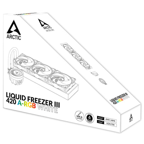 ARCTIC Liquid Freezer III 420 A-RGB kølesystem 1-pack Hvid 140 mm ARCTIC