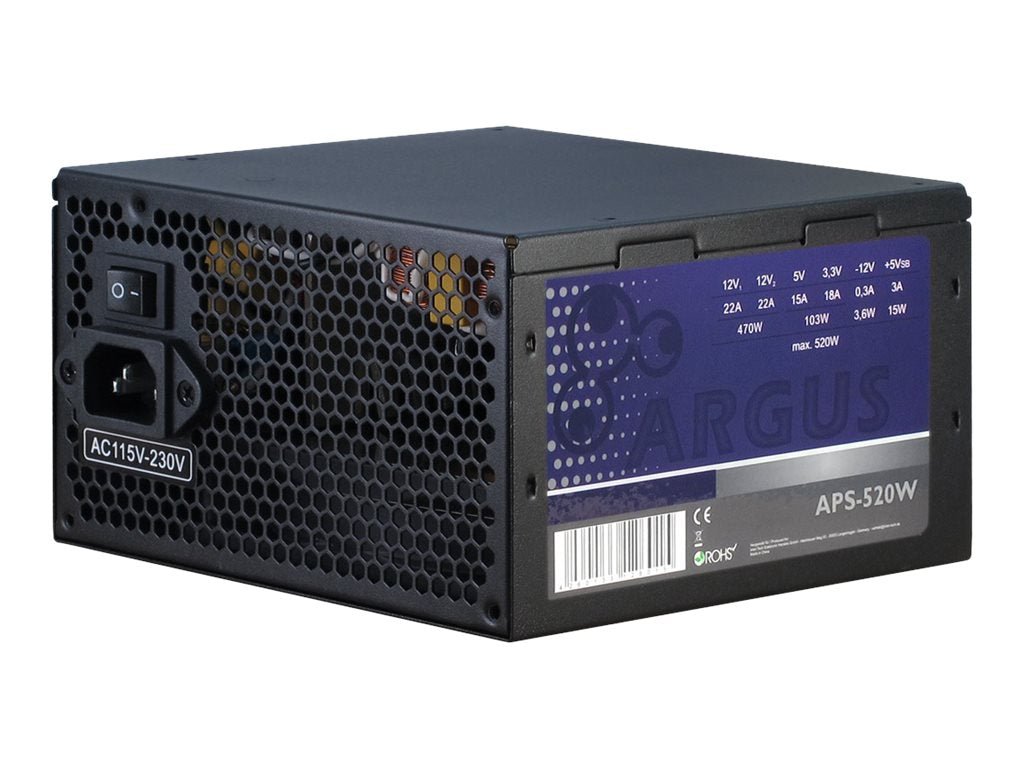 Argus APS-520W Strømforsyning 520Watt Inter-Tech