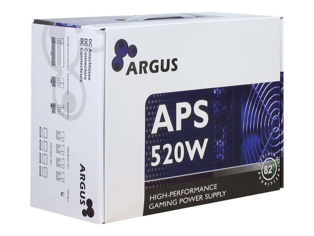 Argus APS-520W Strømforsyning 520Watt Inter-Tech