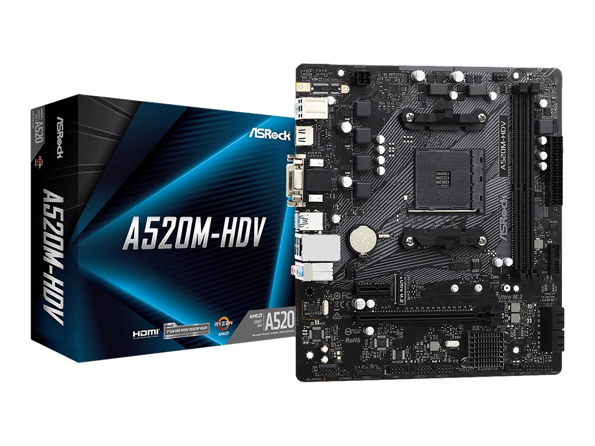 ASRock A520M-HDV Micro-ATX  AM4 AMD A520 ASRock