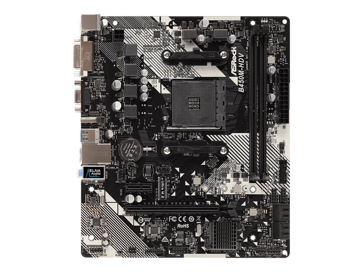 ASRock B450M-HDV R4.0 Micro-ATX AM4 AMD B450 ASRock