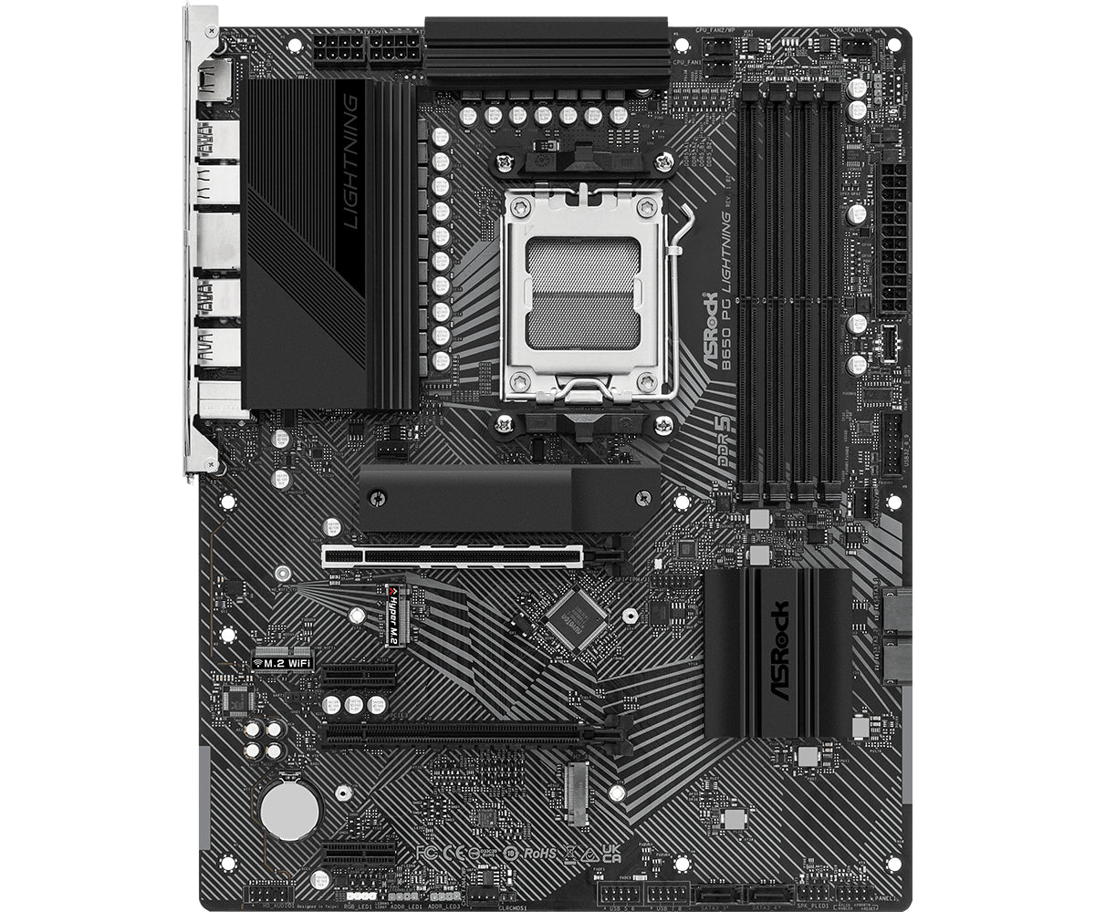 ASRock B650 PG Lightning Bundkort - AMD B650 - AMD AM5 socket - DDR5 RAM - ATX ASRock