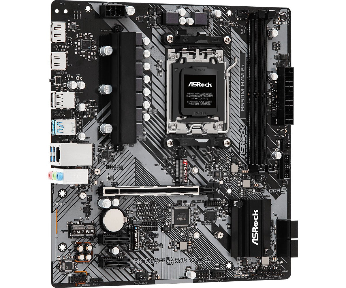 Asrock B650M-H/M.2+ Motherboard Micro ATX AM5 Socket DDR5 ASRock