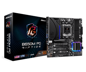 ASRock B650M PG Riptide Bundkort - AMD B650 - AMD AM5 socket - DDR5 RAM - Micro-ATX ASRock