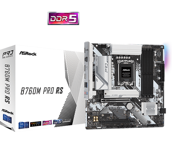 ASRock - B760M Pro RS, mATX DDR5 LGA1700 ASRock