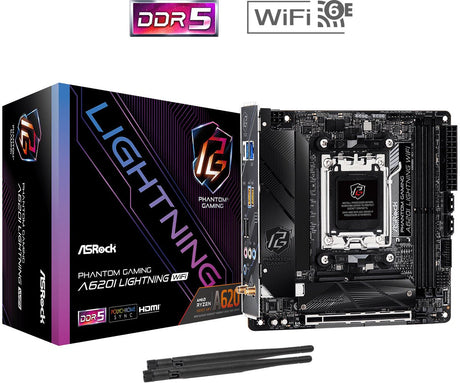 ASRock Phantom Gaming A620I Lightning WiFi Micro-ATX Socket AM5 AMD A620 ASRock