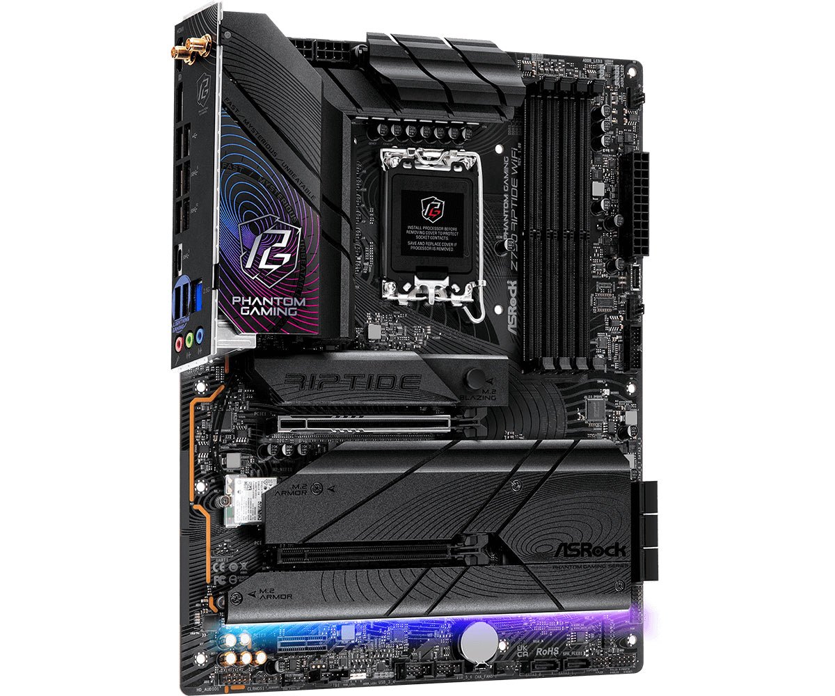 ASRock Z790 RIPTIDE WIFI Bundkort - Intel Z790 - Intel LGA1700 socket - DDR5 RAM - ATX - Retail ASRock