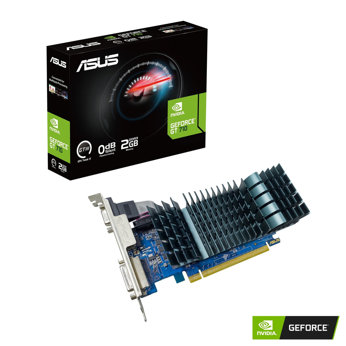 ASUS GeForce GT 710 2GB DDR3 EVO Silent with Low Profile Bracket Asus