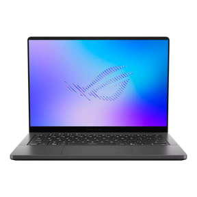 ASUS ROG Zephyrus G14 GU405AP i Eclipse Gray, åben set forfra