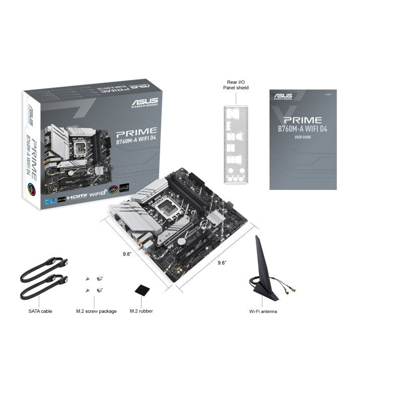 ASUS PRIME B760M-A WIFI D4 (mATX, B760, LGA 1700, DDR4) Asus