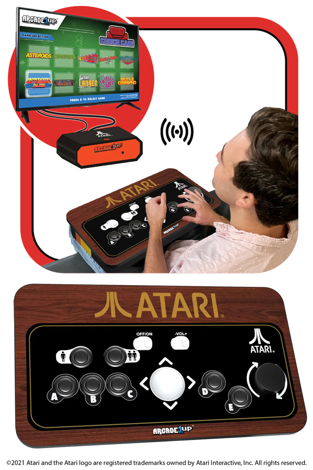 ARCADE 1 Up - Atari Couchcade - Cast Arcade Games to your TV!