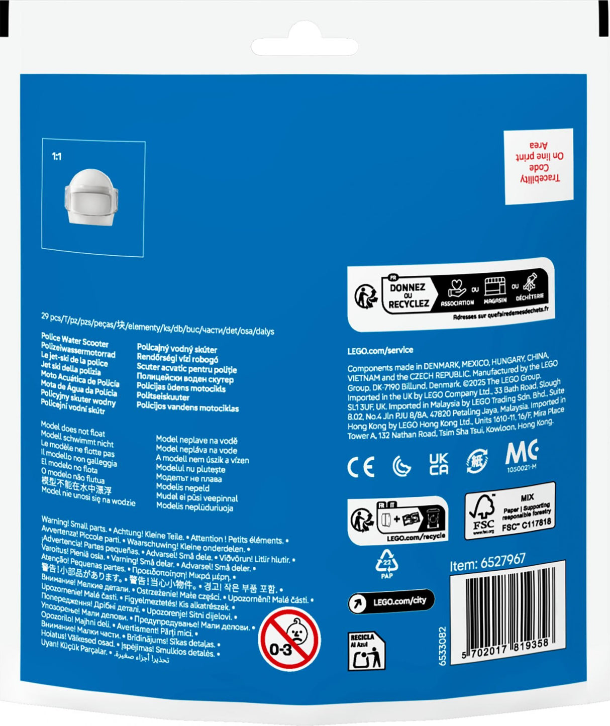 LEGO 30693 City Police Jet Ski LEGO