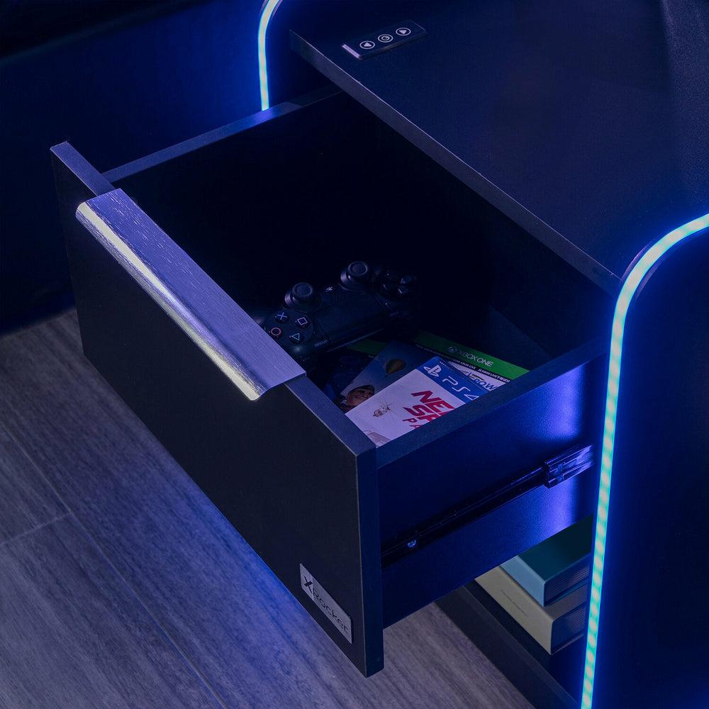 XROCKER ELECTRA BEDSIDE - BLACK WITH BLACK LED XROCKER