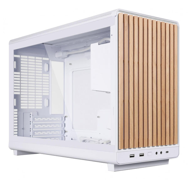 Lian Li A3-mATX-Wood edition, Hvid, Birch, glass panel