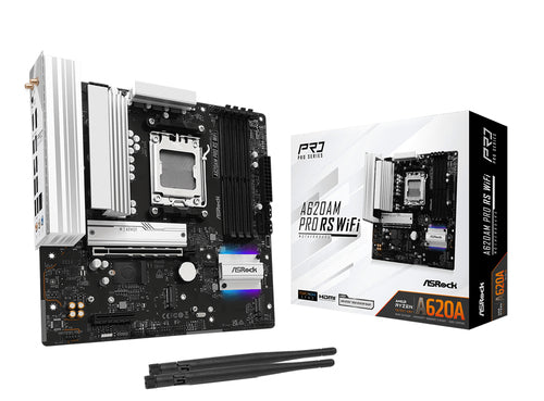 ASRock A620AM Pro RS WiFi bundkort - produktbillede 1