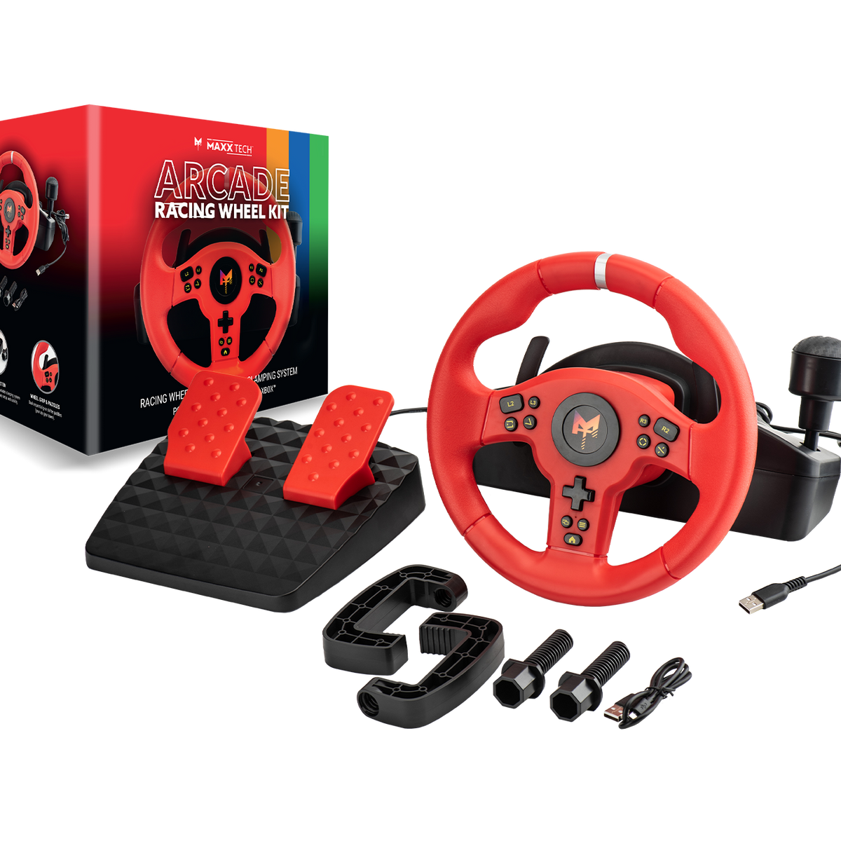 Maxx Tech Keyboard Maxx Tech - Arcade Racing Wheel Kit | Geekd