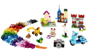 LEGO Classic 10698 – Stor kreativ klodskasse – klodser og eksempler på byggede modeller