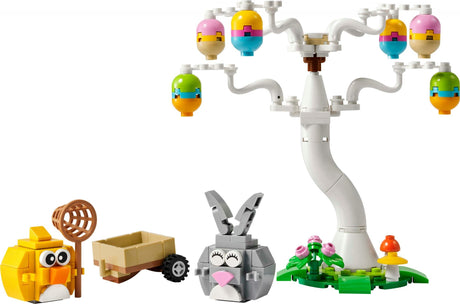 LEGO 40808 påskeharer med vogn og træ med farverige påskeæg