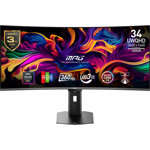 MSI MPG 341CQRDE QD-OLED X36 – buet skærm