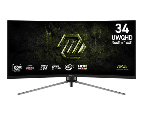 MSI MAG 345CQRF E20 – 34″ gamingskærm, 3440 × 1440, 200 Hz