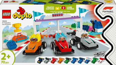 LEGO 10445 DUPLO F1 Team Racing Cars with Racers
