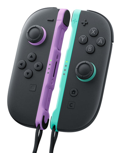 Nintendo Joy-Con 2 par Lyselilla/Lysegrøn Switch 2 – Lyselilla og lysegrøn Joy-Con 2 set skråt