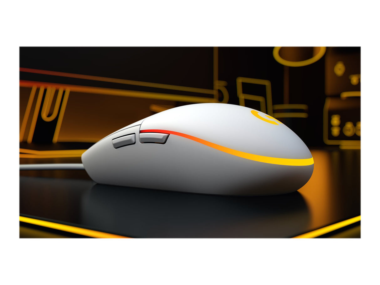 Logitech - G203 LIGHTSYNC Gaming Mouse White