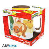 POKEMON Mug - Pikachu and starters - 460 ml Abysse