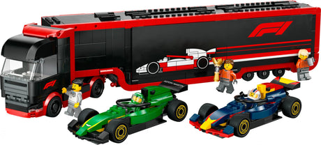 LEGO 60445 City F1 Transporter with RB20 & AMR24 F1 Racing Cars