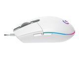 Logitech Gaming Mouse G102 LIGHTSYNC Optisk Kabling Hvid