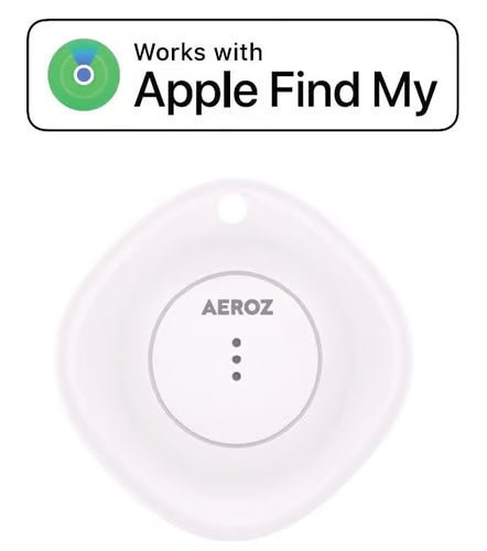 AEROZ - TAG-1000  White - Key finder for use with iPhone - Works with Apple Find My app