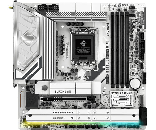 ASRock B860M Steel Legend WiFi bundkort - LGA1851, DDR5